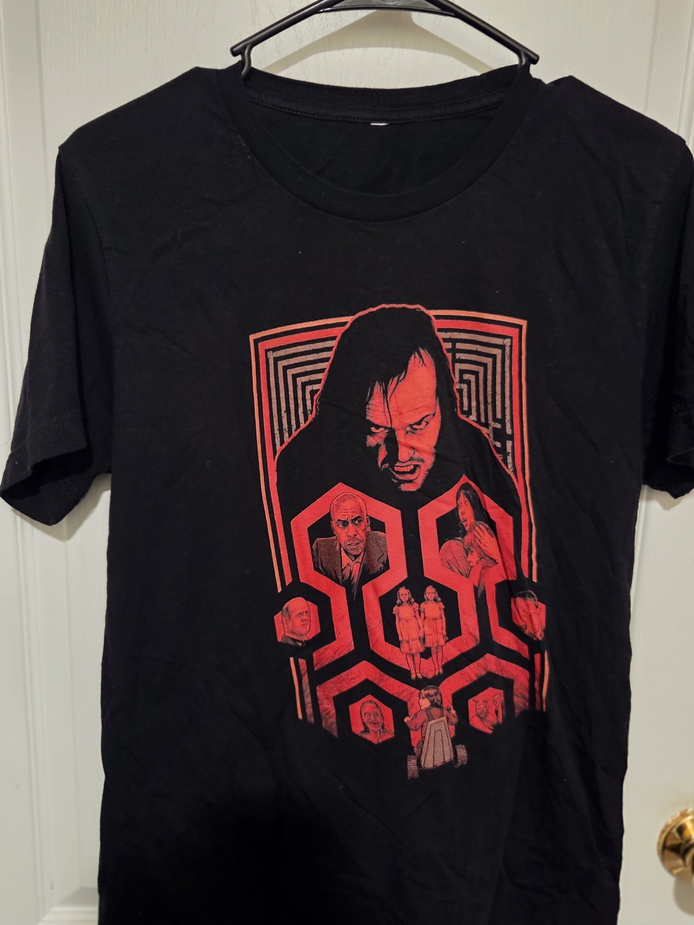 Bella Canvas Black Short-Sleeve Tee with Red Horror Graphic